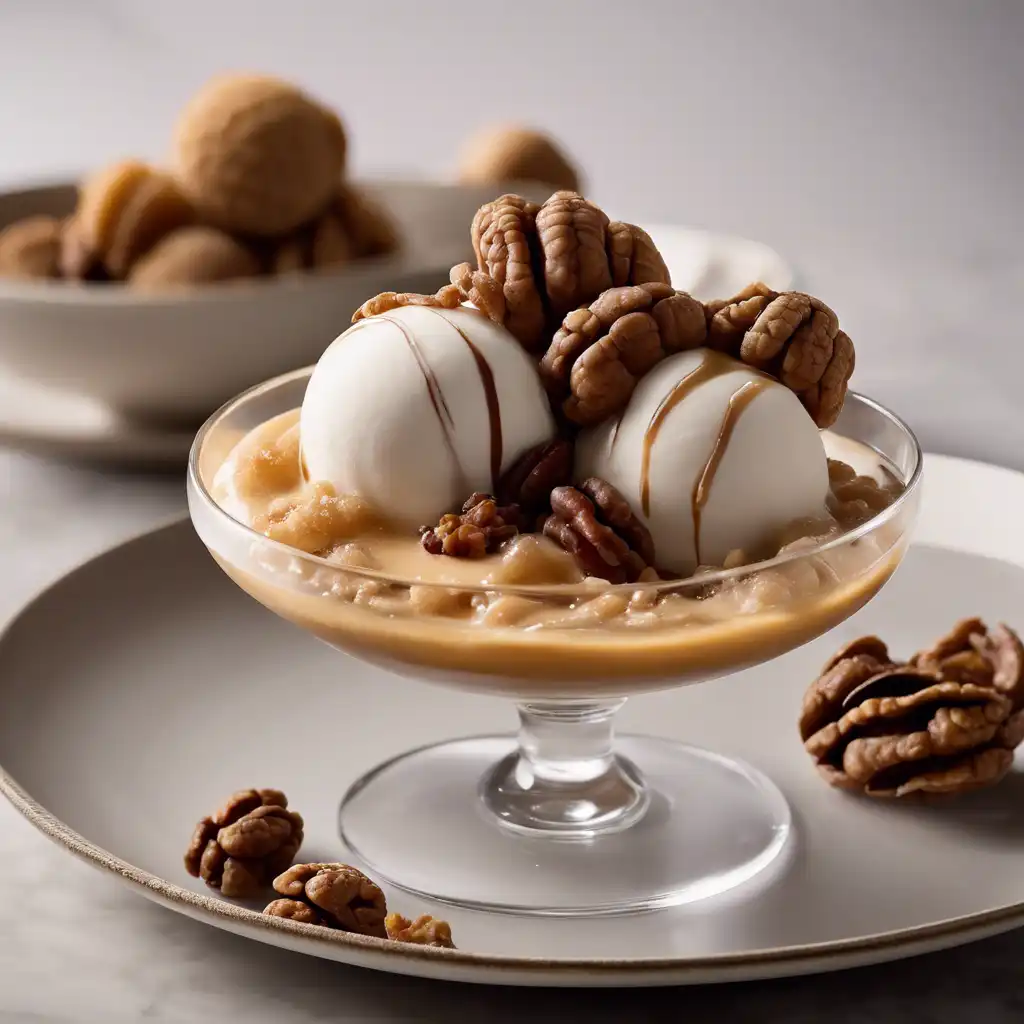 Tamarind Sorbet with Walnut Cream