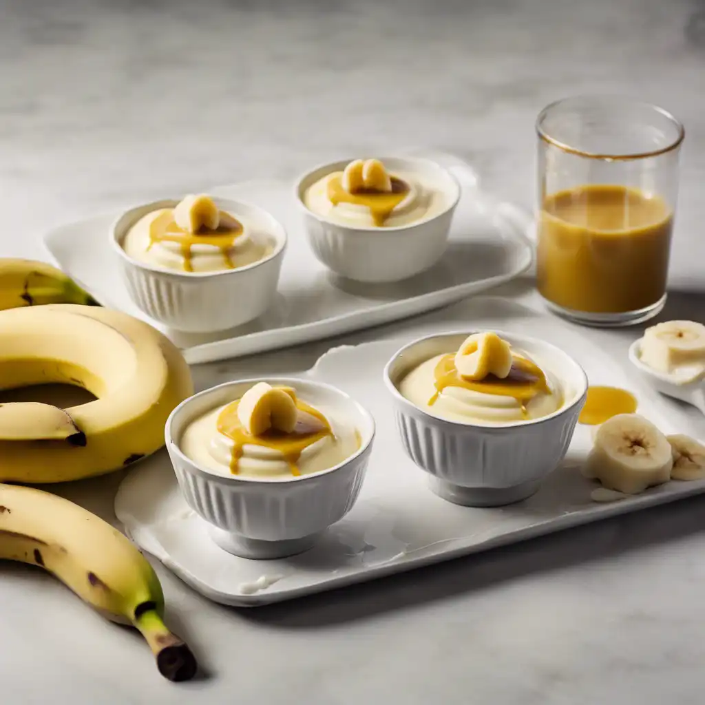 Vanilla Pudding with Banana Sauce