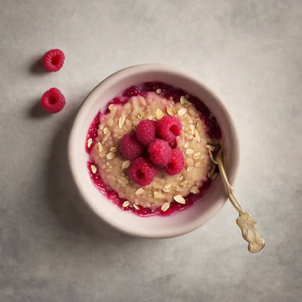 Raspberry Oat Pudding