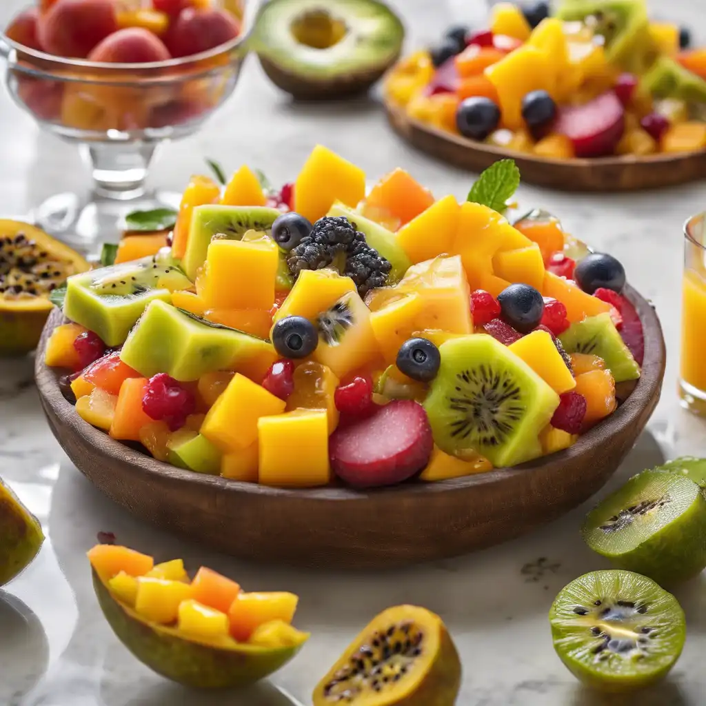 Fruit Salad with Passionfruit Glaze