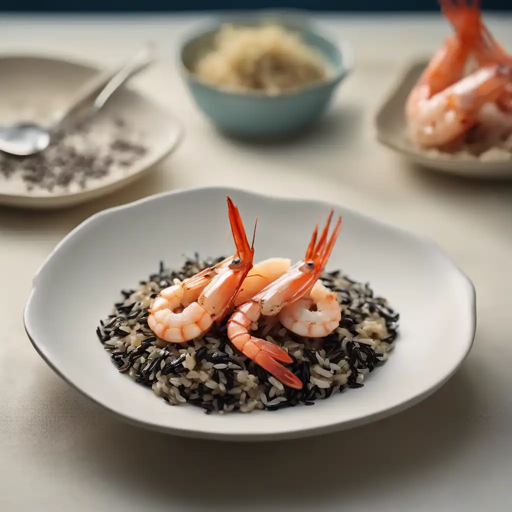Foto de Camarão com arroz selvagem