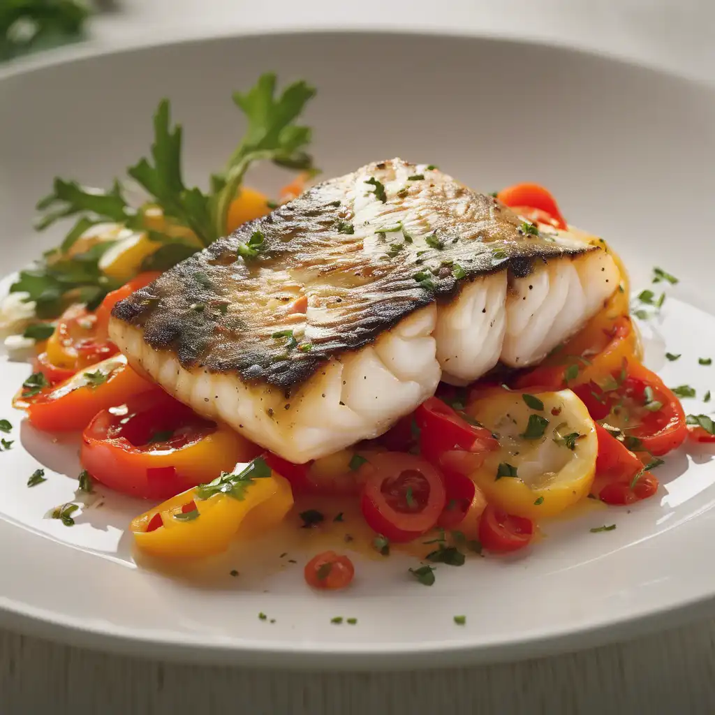 Cod with Pepper and Tomato