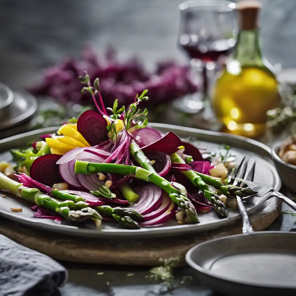 Onion, Asparagus, and Beet Salad