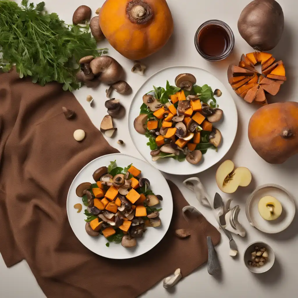 Sweet Potato and Mushroom Salad