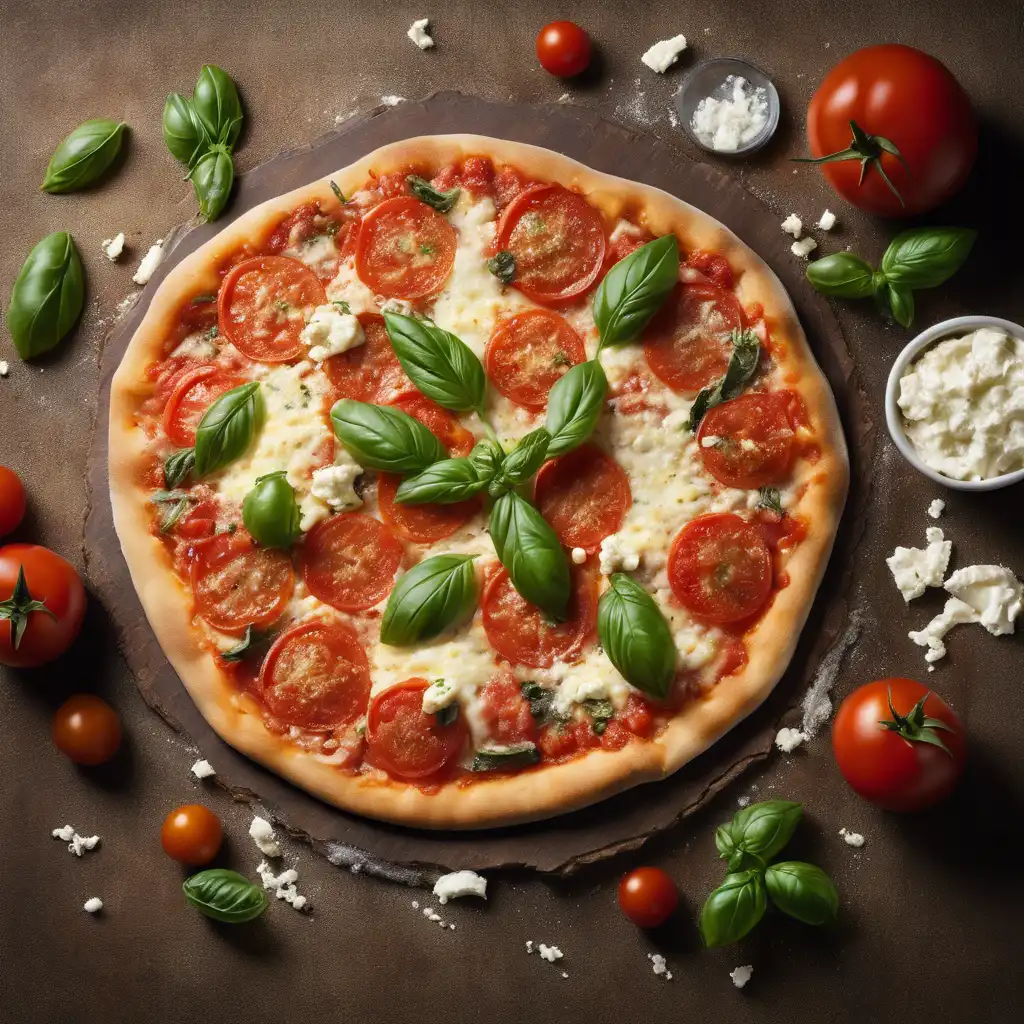 Tomato, Basil, and Cheese Pizza