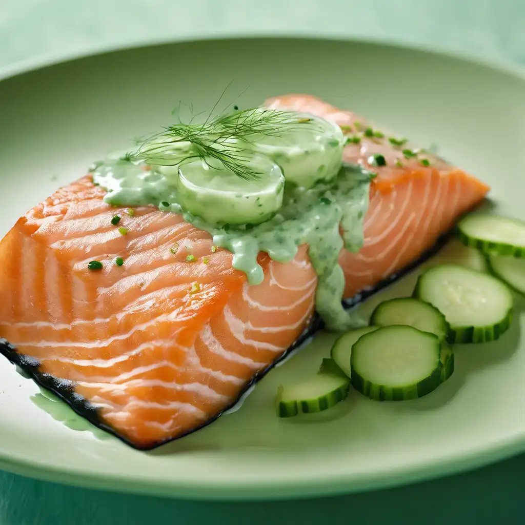 Salmón with Cucumber Sauce