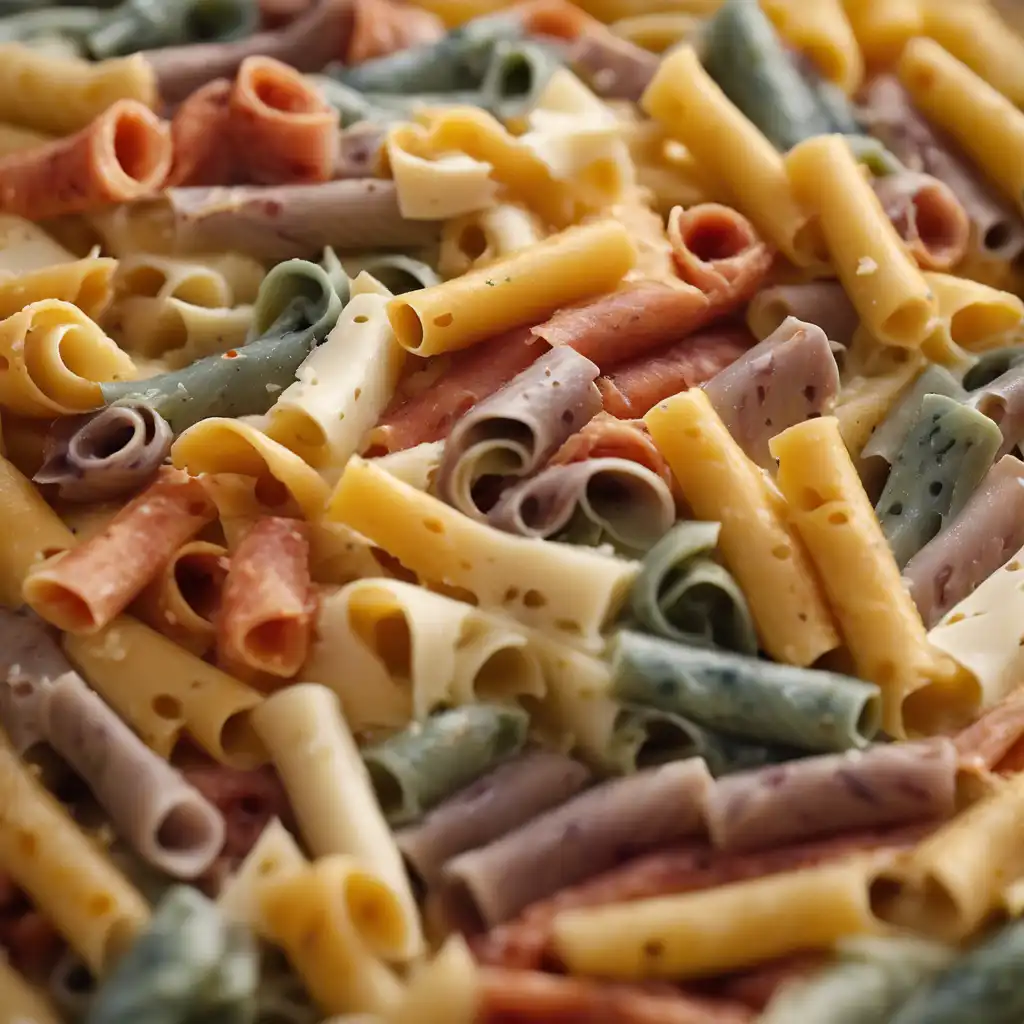 Tri-Colored Pasta with Four Cheeses