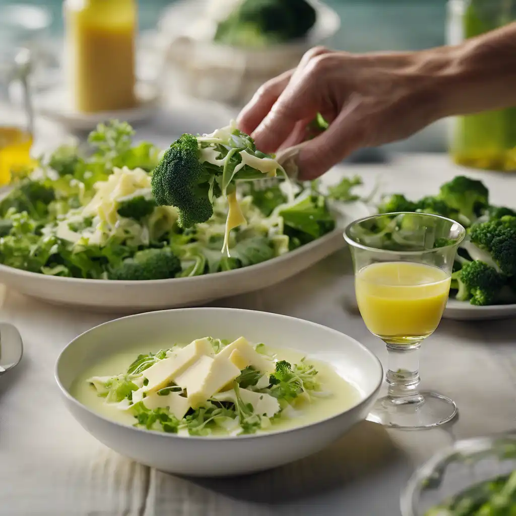 Flower Broth and Swiss Cheese Salad