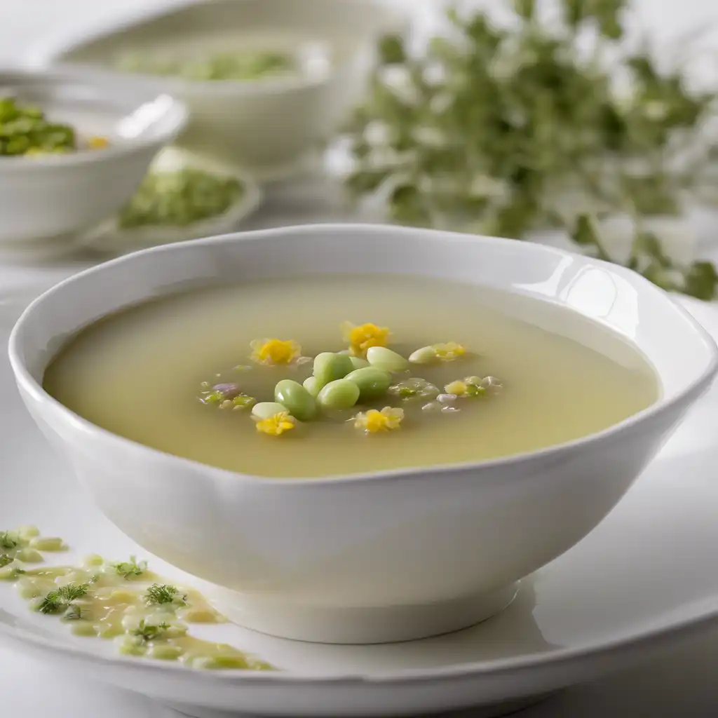 Flower Broth with Fava Beans