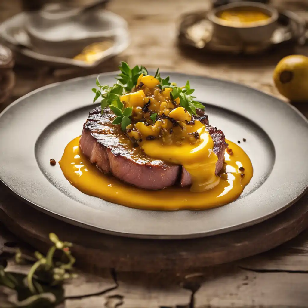 Pork Steak with Passion Fruit Sauce