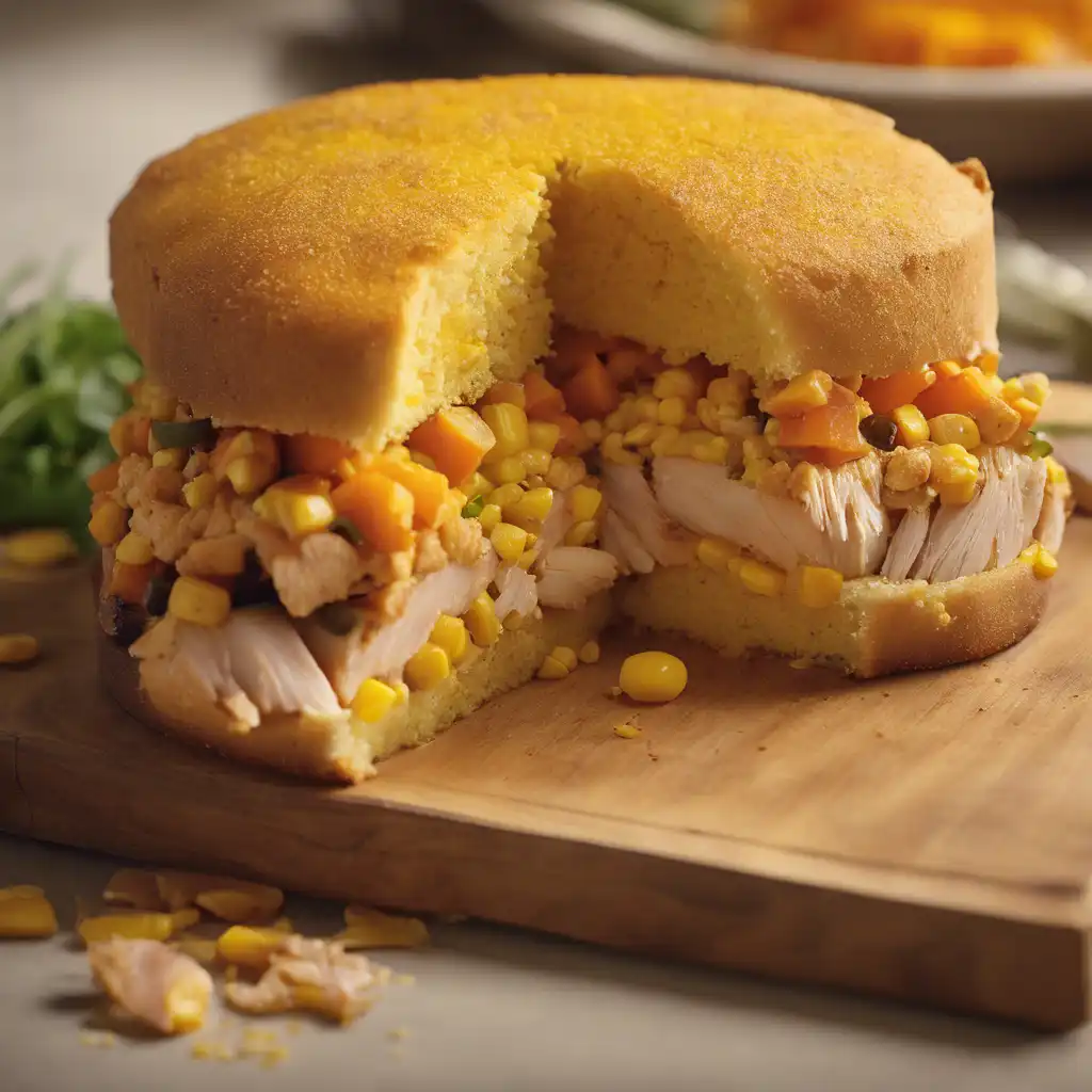 Chicken Torta with Corn Bread