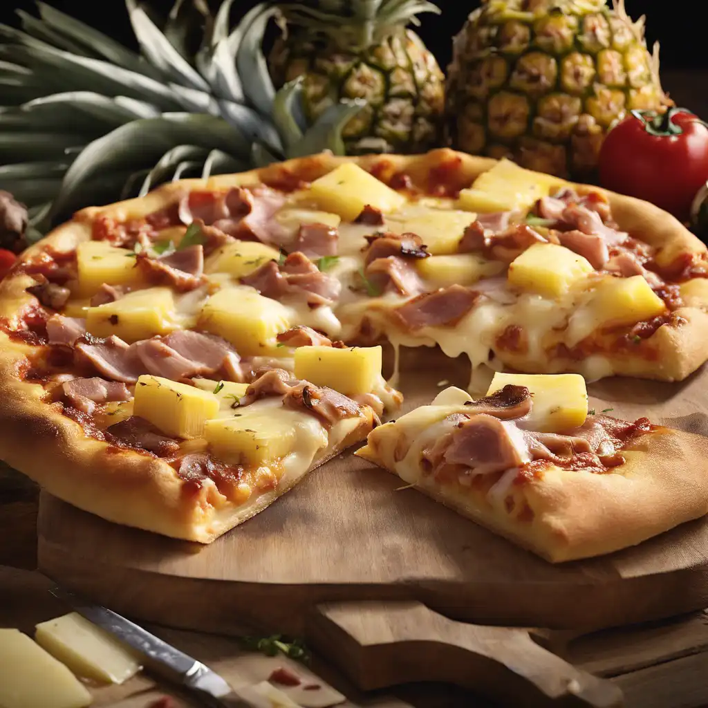 Gruyère Cheese Pizza with Canadian Pork and Pineapple