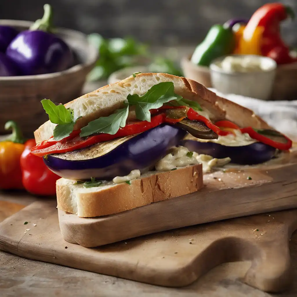 Eggplant and Pepper Sandwiches