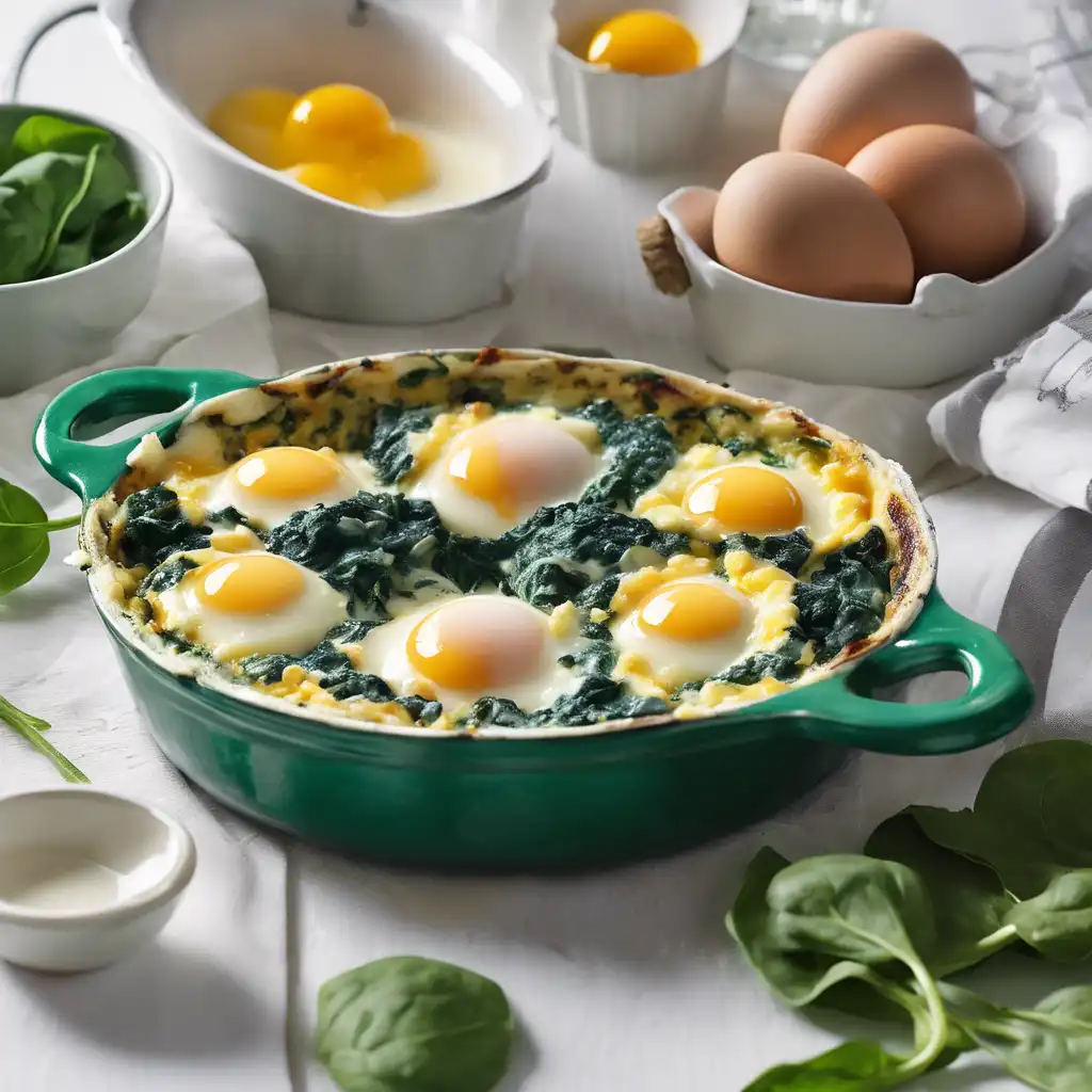 Foto de Ovo com espinafre gratinado