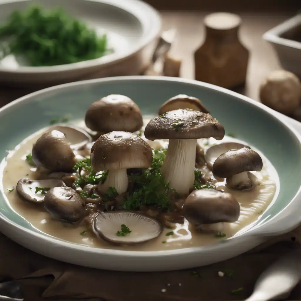 Button Mushroom in English Sauce