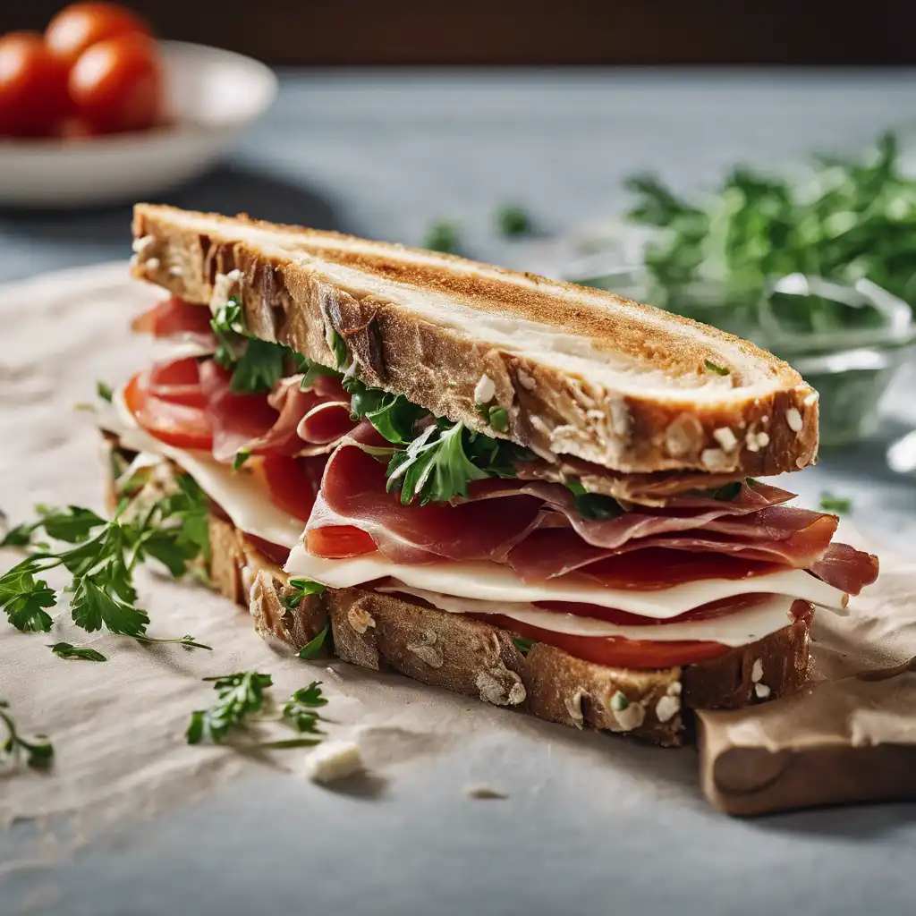 Tomato and Prosciutto Sandwich