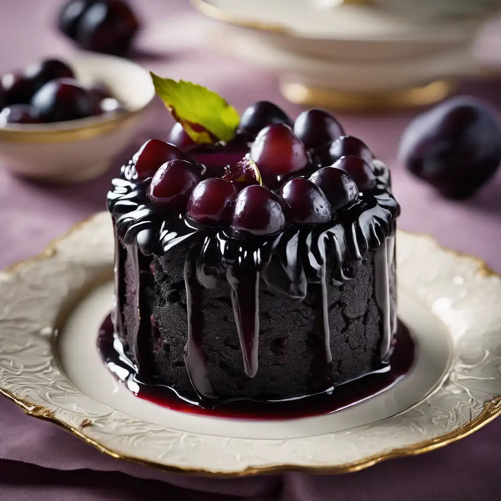 Black Plum Cake with Filling