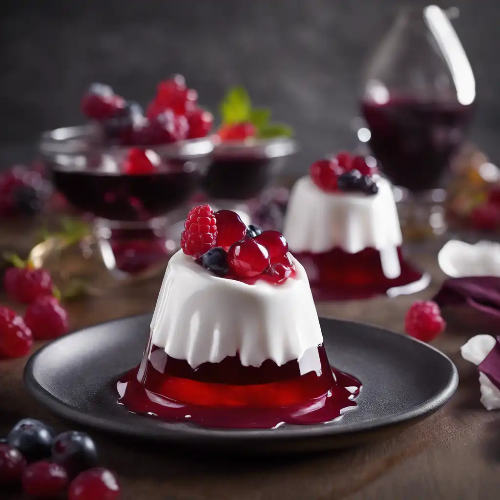 Wine Jelly with Whipped Cream