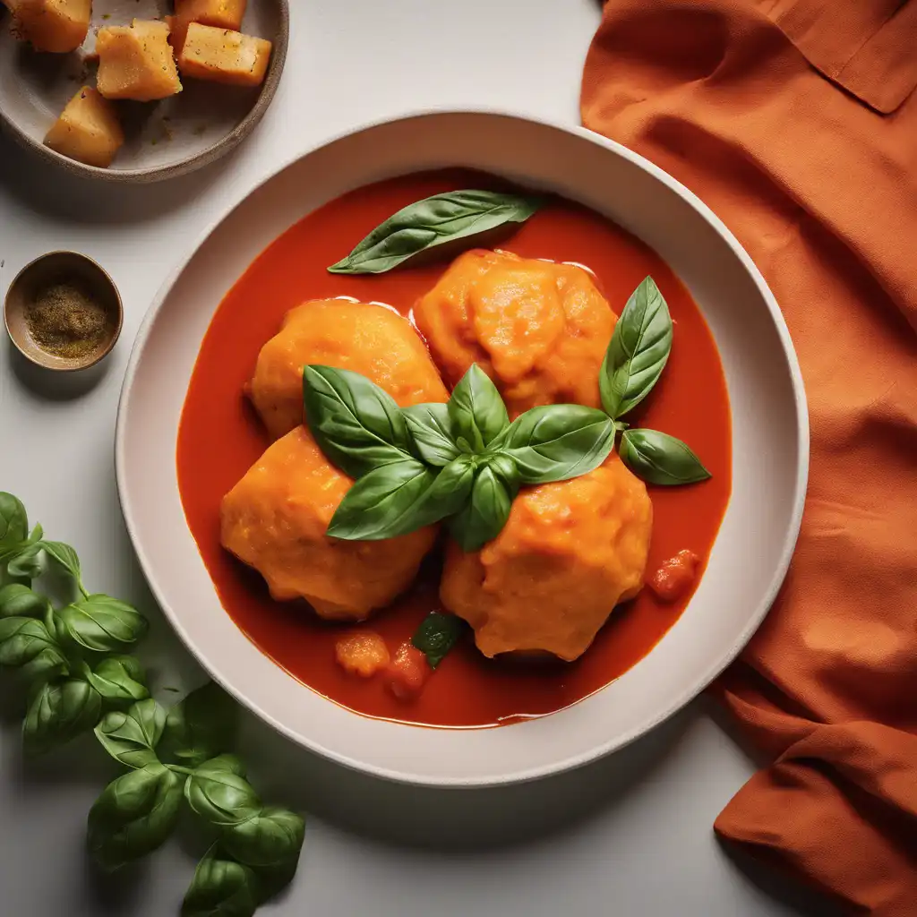 Sweet Potato Nhoque with Tomato and Basil Sauce