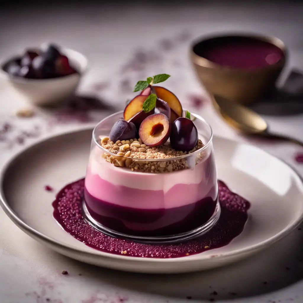 Amaranth and Plum Panna Cotta