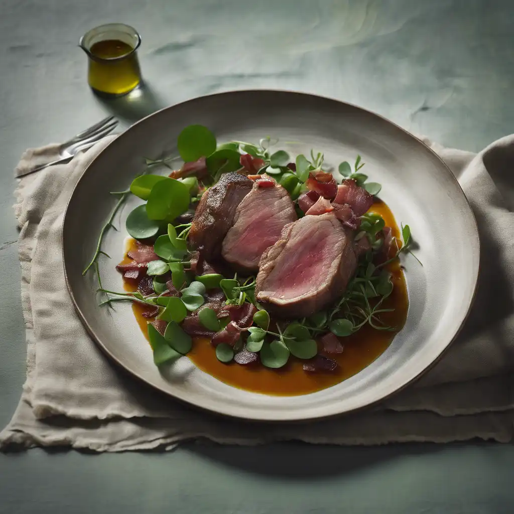 Lamb with Bacon and Purslane