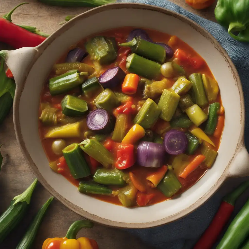 Okra Stew with Vegetables