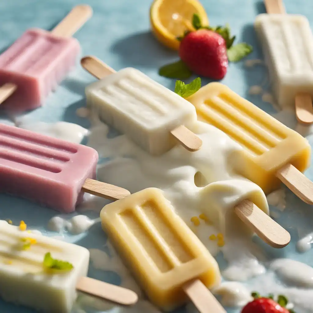 Yogurt Popsicles with Vanilla