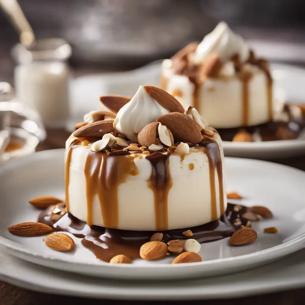 Creamy Caramel with Almonds Dessert