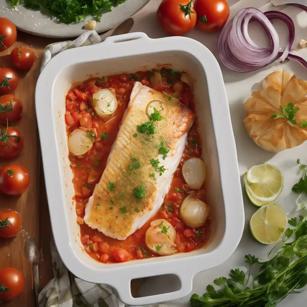 Cod with Tomato and Onion