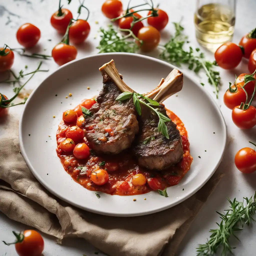 Lamb Chop with Cherry Tomato Sauce