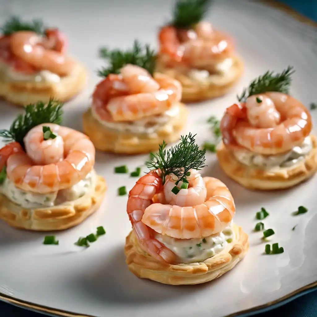 Shrimp Vol-au-Vent with Shrimp Cream