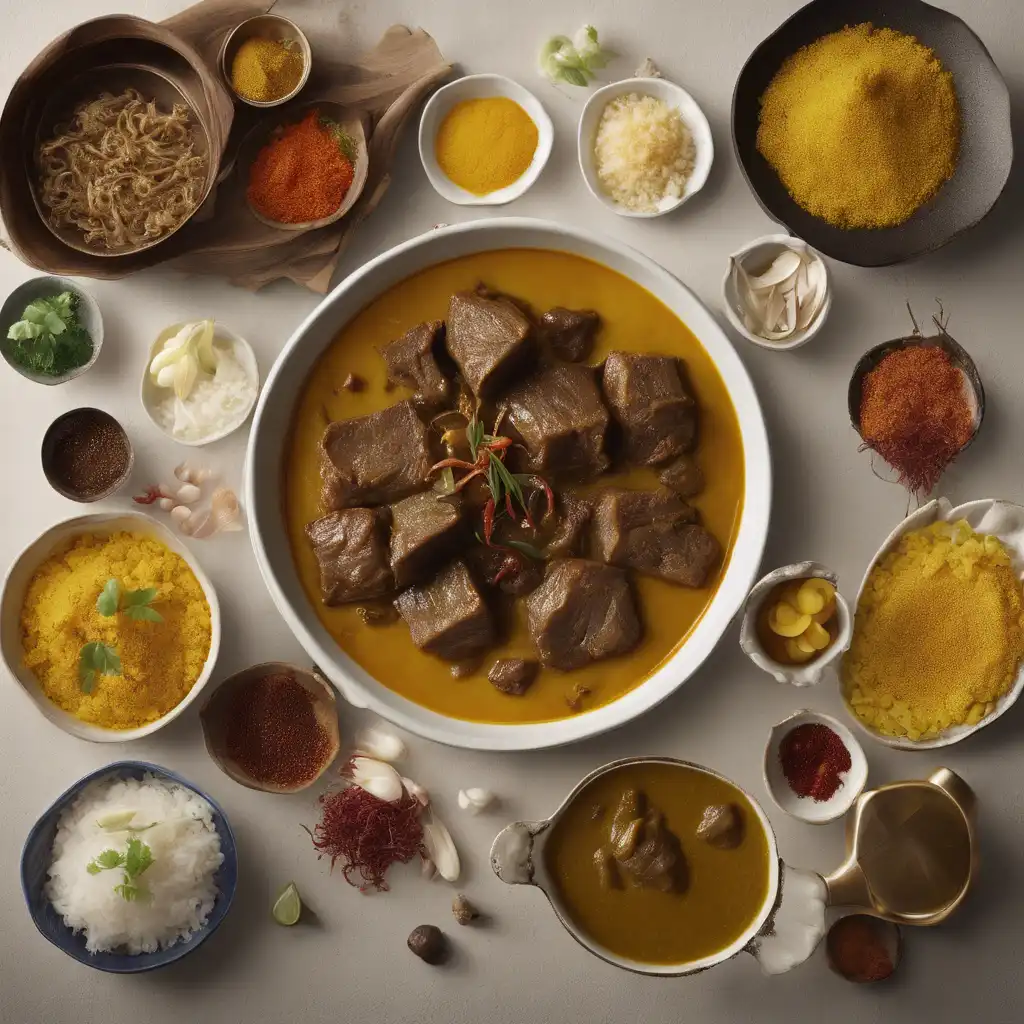 Curry Beef (Caril) with Accompaniments