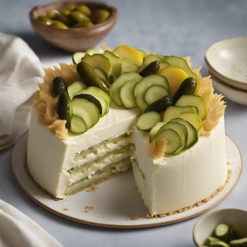 Cream Cheese Frozen Cake with Pickles