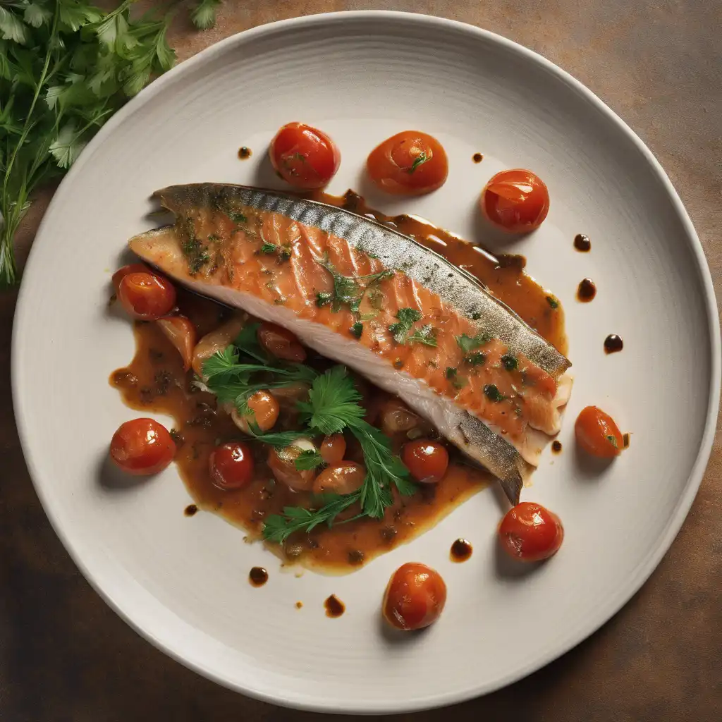 Trout with Wine and Agria Sauce