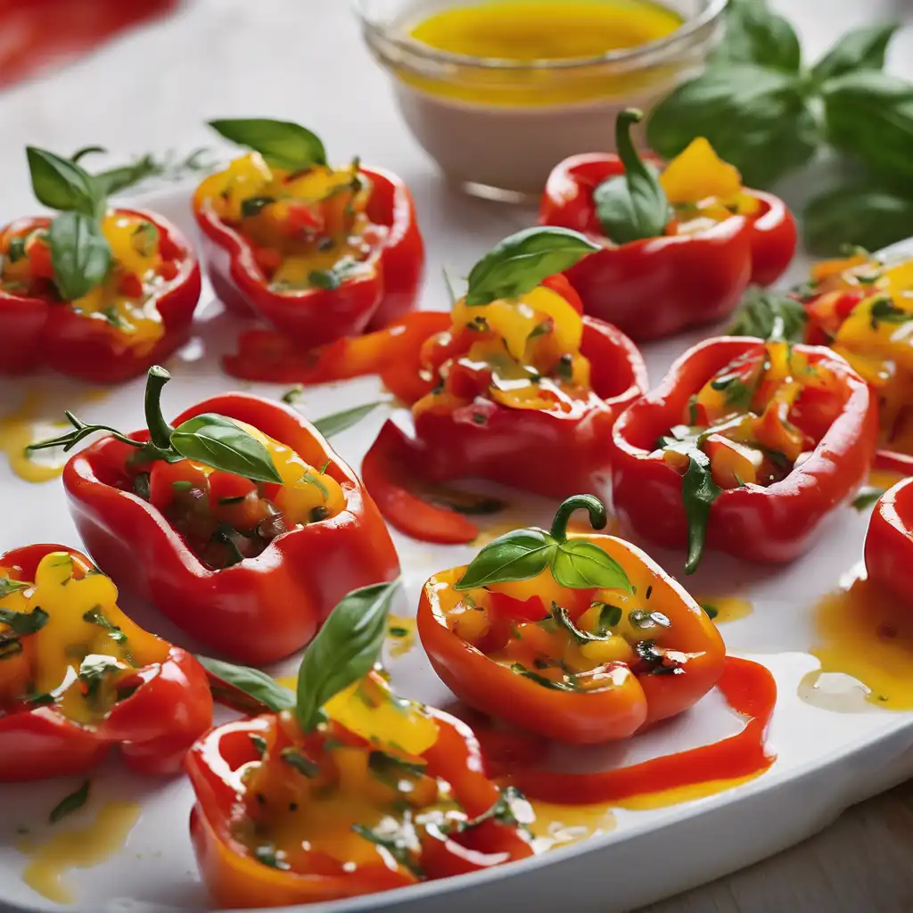 Sweet Pepper with Olive Oil and Fresh Basil (Pimentoes com Azeite e Salsa)