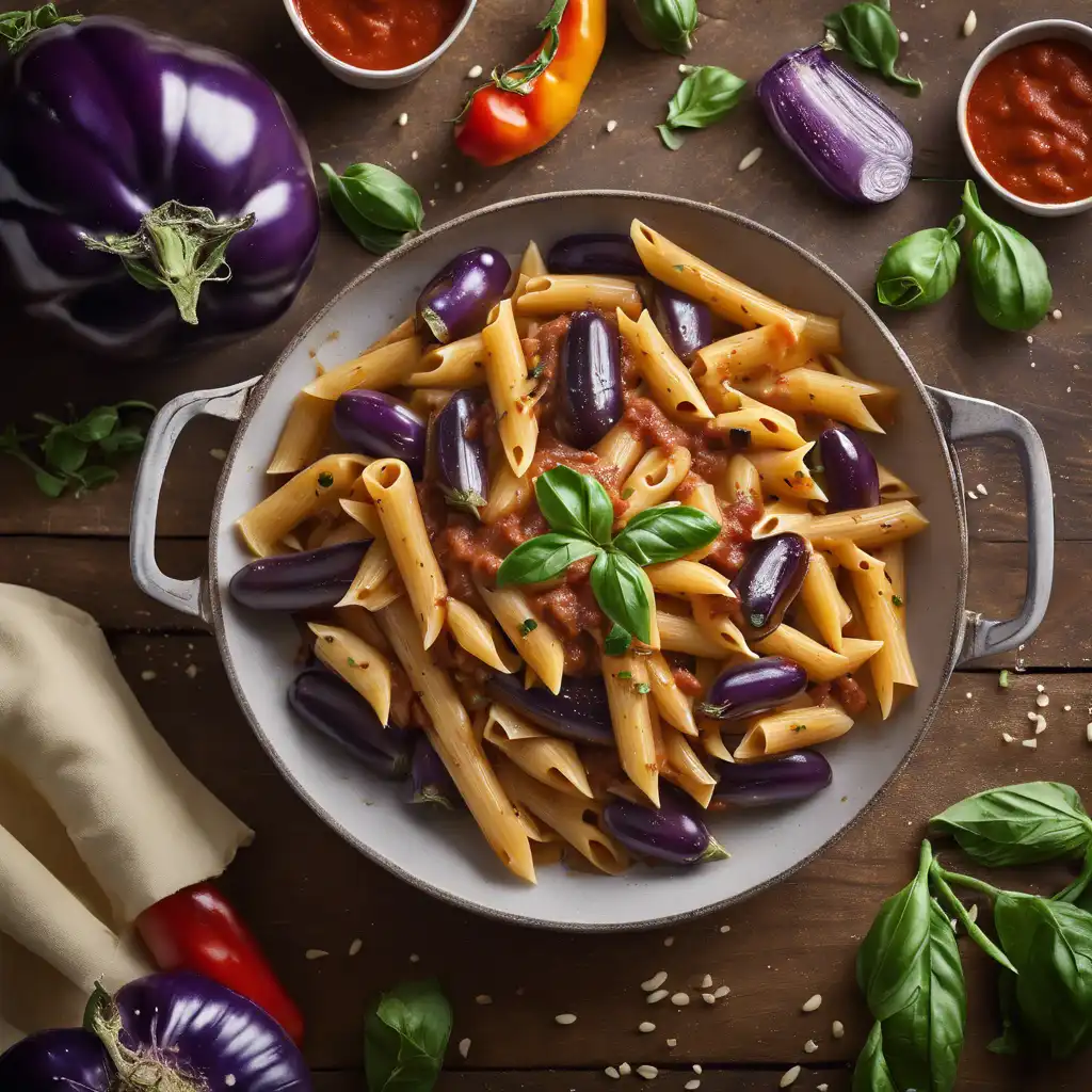 Eggplant Pasta (Penne with Eggplant Sauce)