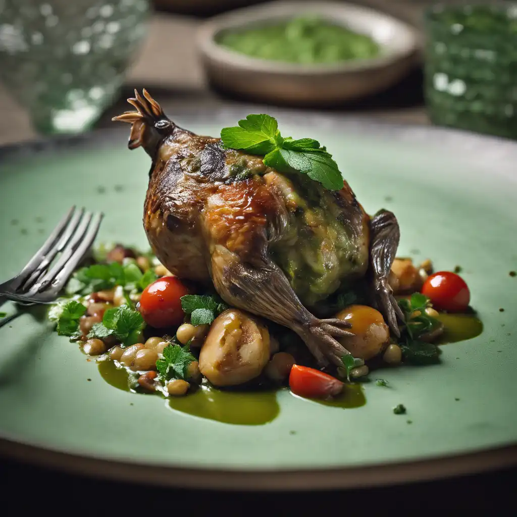 Quail with Mint (Codorna com molho de hortelá)