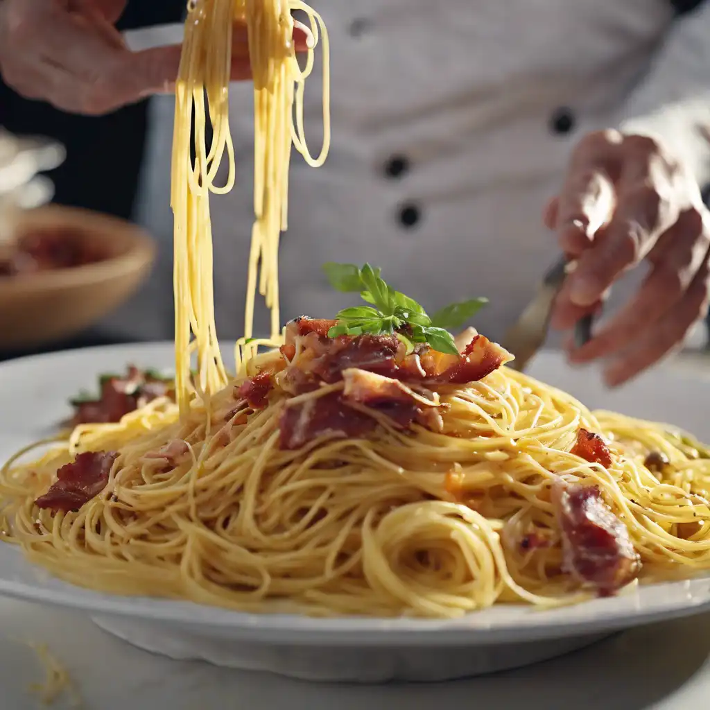 "A Spaghetti Bowl with Six Different Dishes"