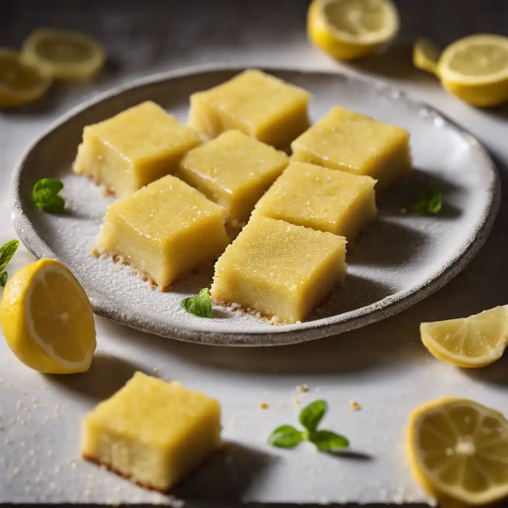 Lemon Semolina Squares (Quadrados de semolina com limão)