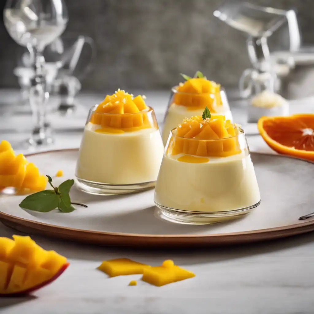 Creamy Mango Panna Cotta with Vanilla and Orange Zest