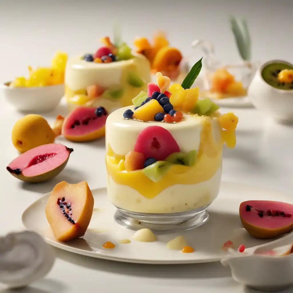 Vanilla Pudding with Tropical Fruits