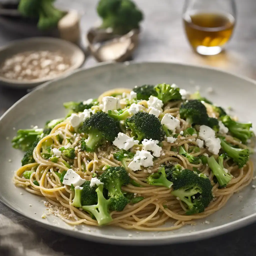 Spaghetti with Broccoli and Goat Cheese