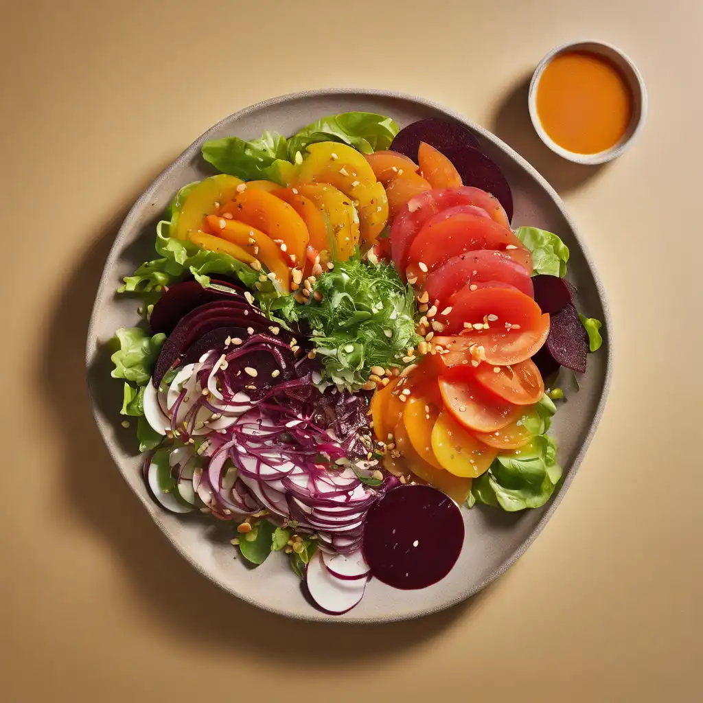 Assembled Salad with Sesame Dressing