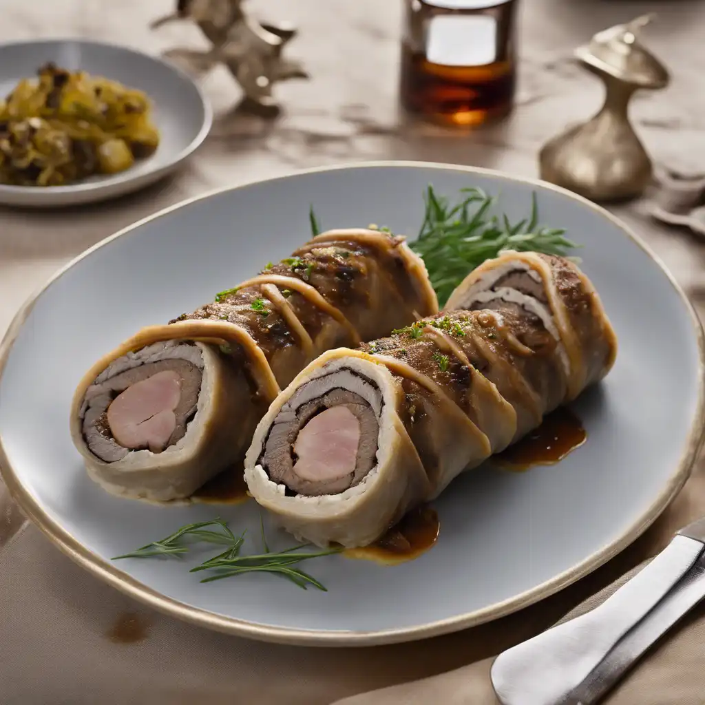 Vitello Roll with Mushroom Filling