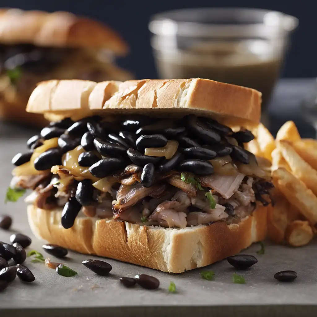 French-Style Hen and Black Bean Sandwich with Caramelized Onion