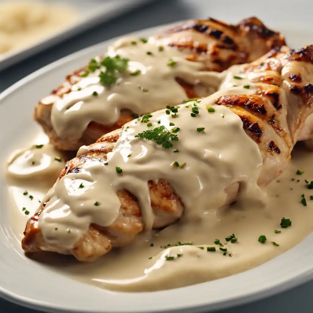 Grilled Chicken with Cream Sauce