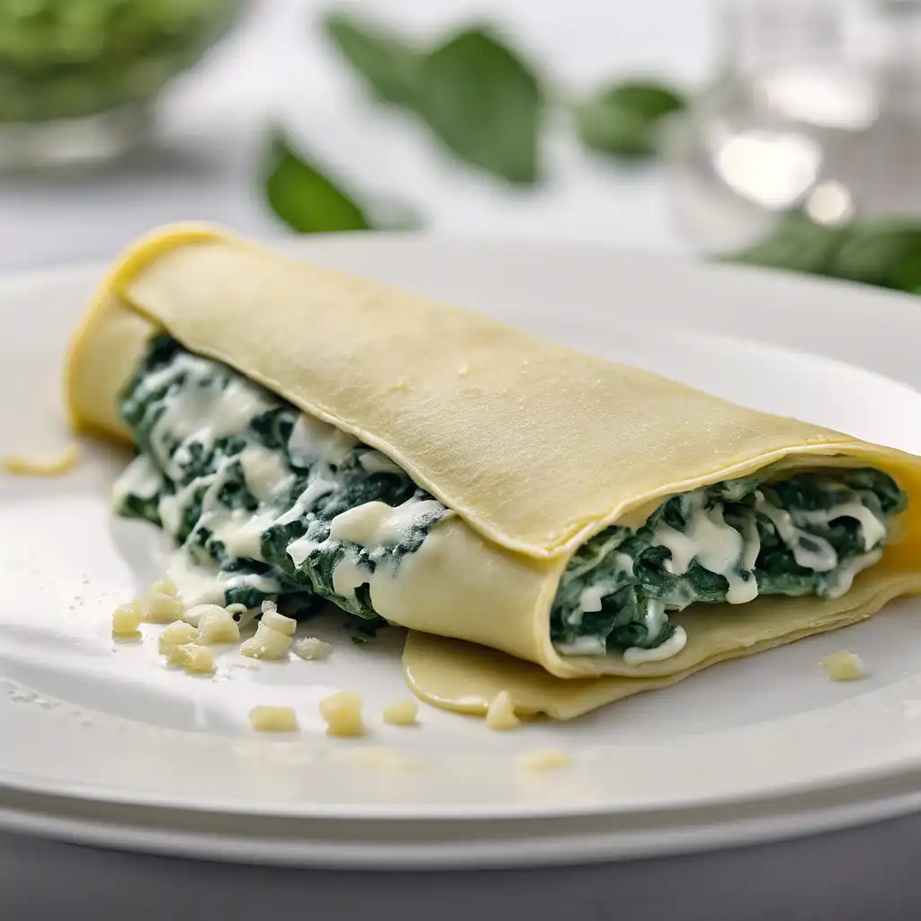 Spinach Crepe with Gorgonzola Filling