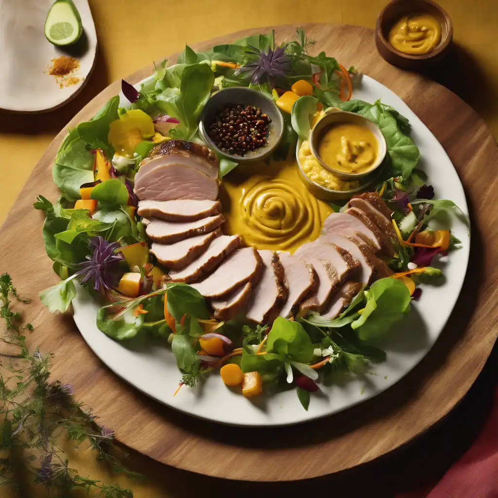 Pork Loin Salad with Curry Sauce