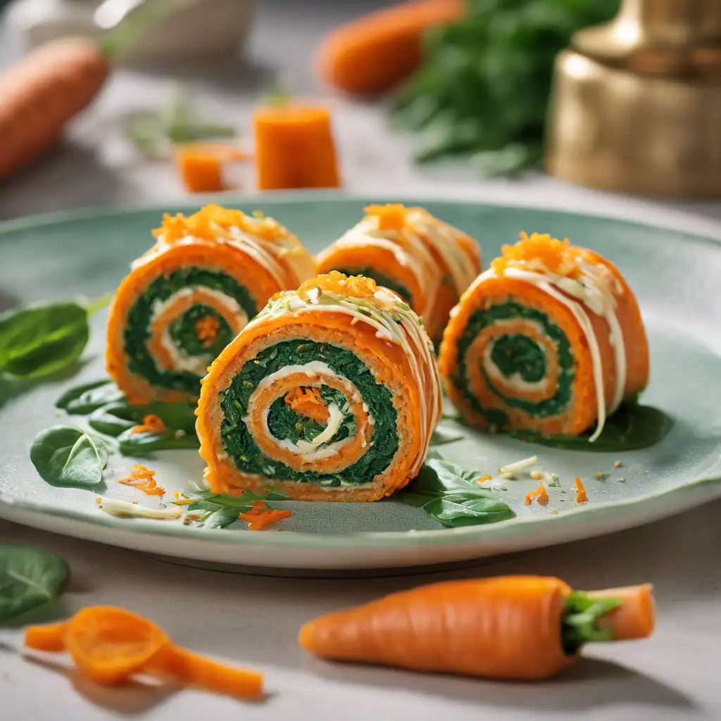 Carrot Roll with Spinach Filling