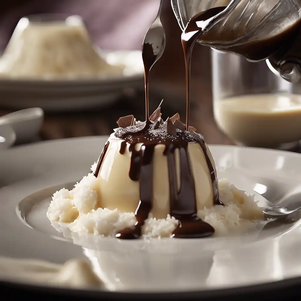 Pudding with Coconut Sauce